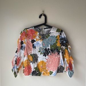 Zara Basic Floral Blouse